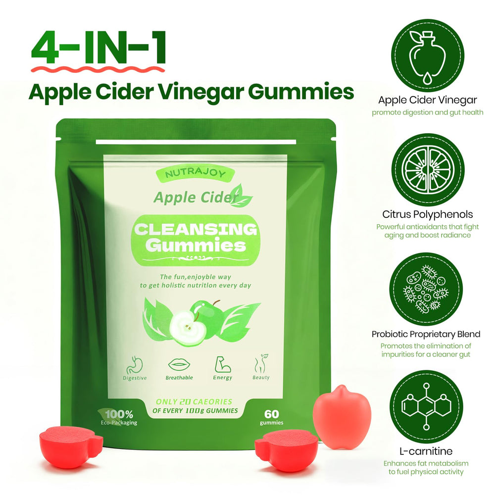 NutraJoy ACV Gummies with Vitamin B12 for metabolism support