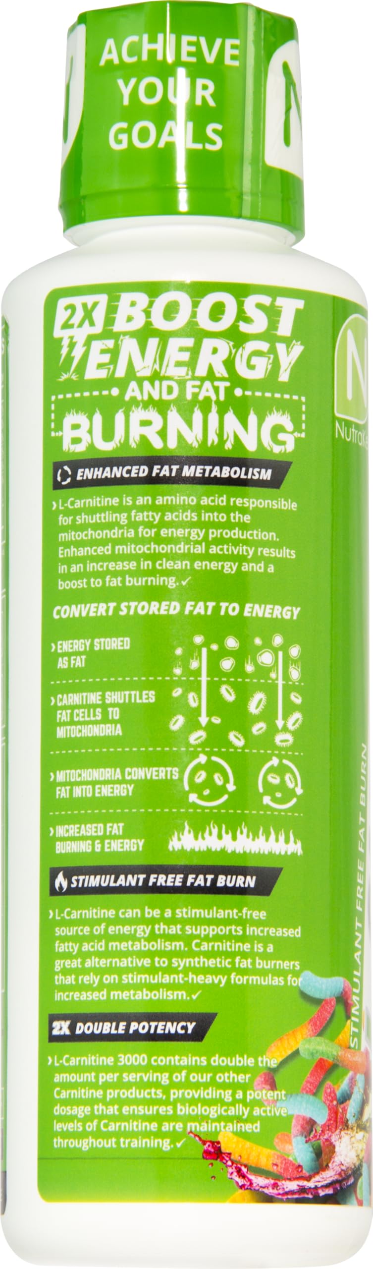 Measuring scoop beside bottle for precise pre- or post-workout servings.