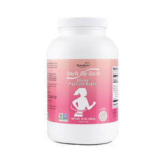 Nutrakore Inch by Inch psyllium husk powder jar for daily fiber and digestive balance
