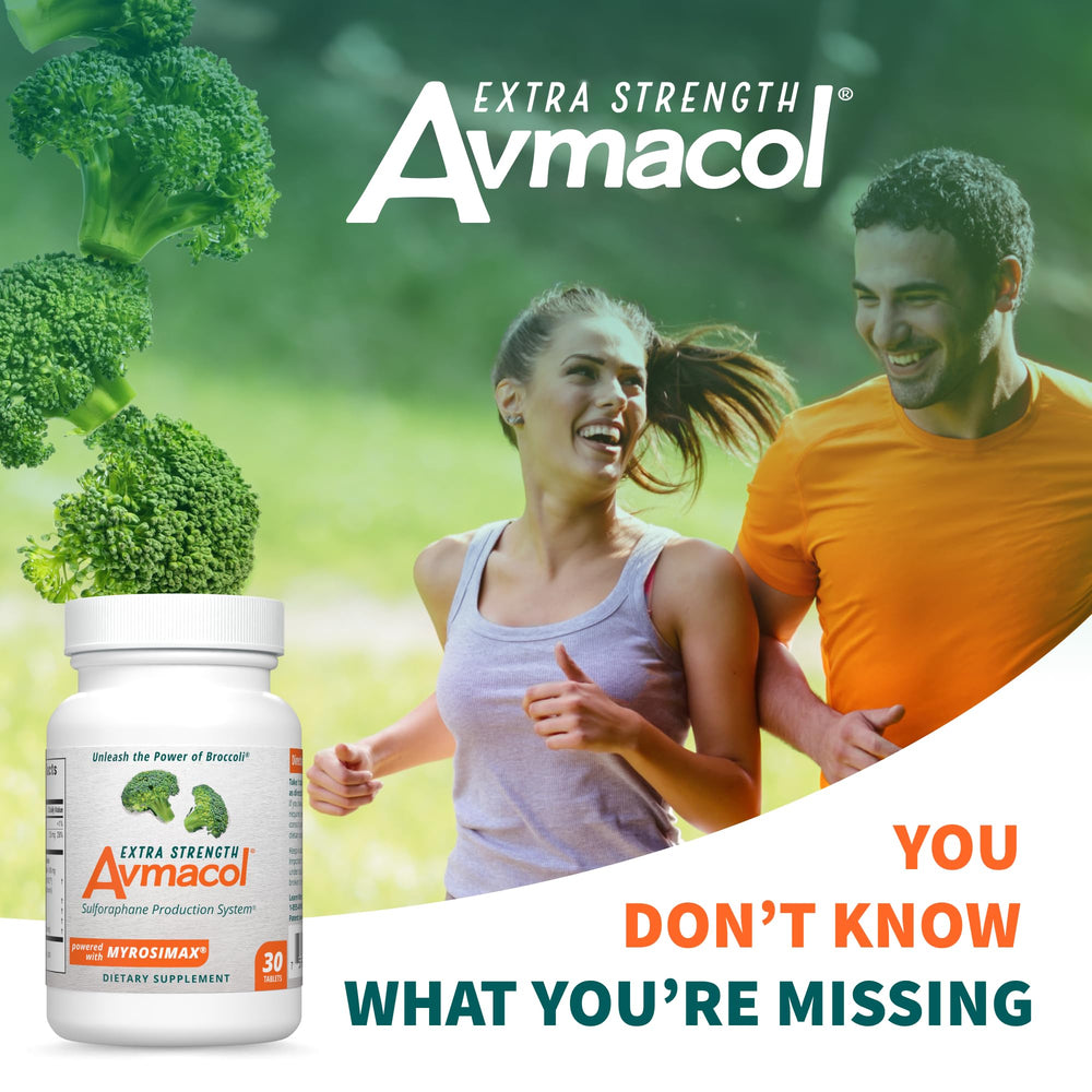 Nutramax Avmacol ingredients panel highlighting broccoli seed and moringa synergy.