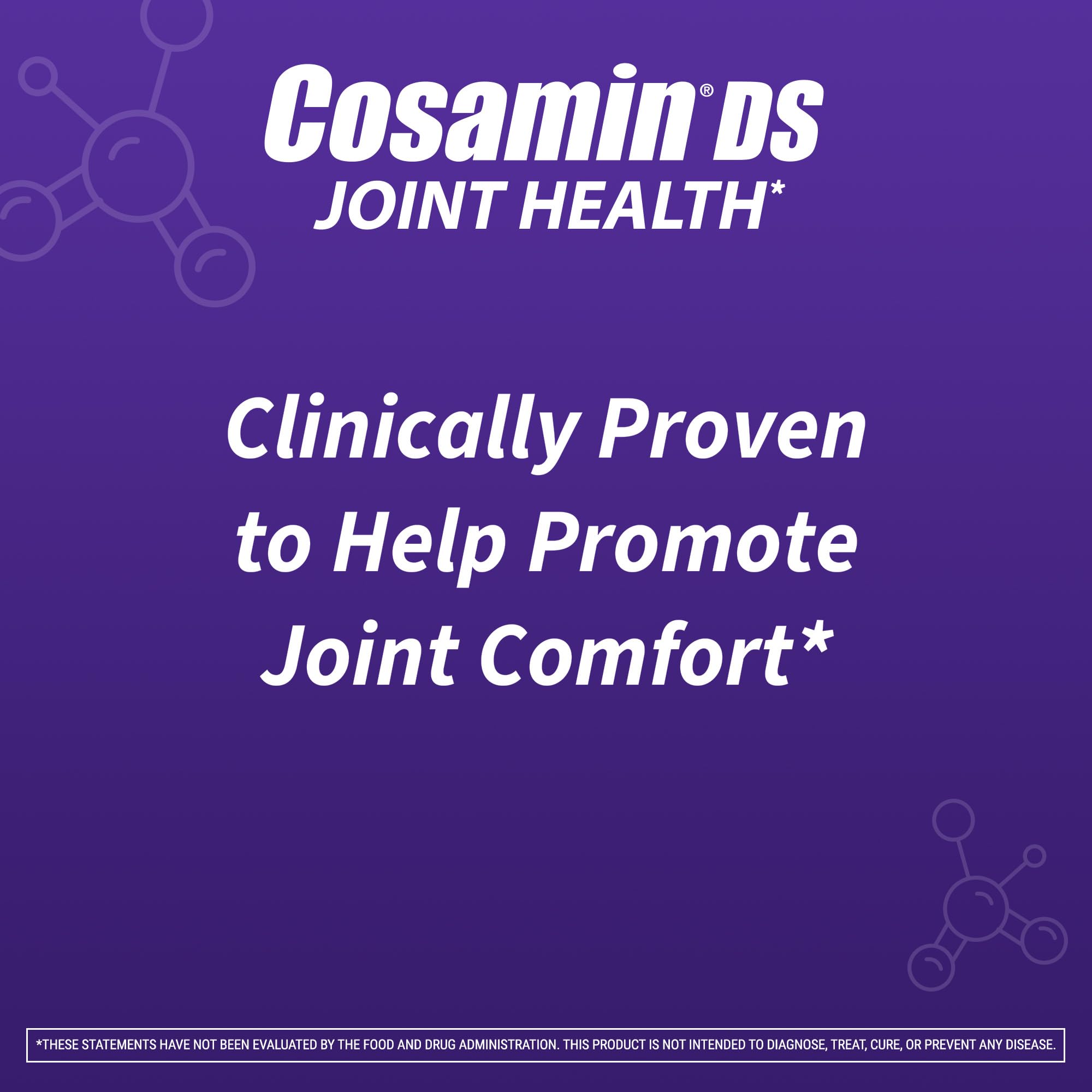 Nutramax Cosamin DS bottle dosage panel presents 1500 mg glucosamine HCl and 1200 mg chondroitin.