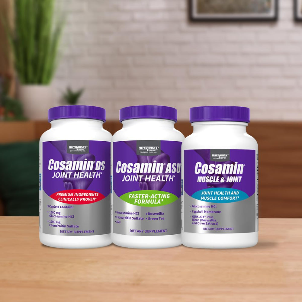Nutramax Cosamin DS usage guide illustrates simple routine integration.