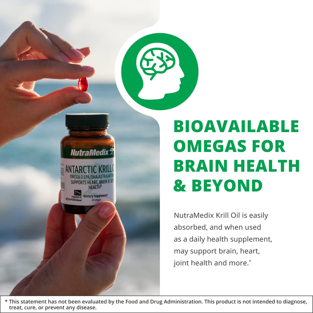 NutraMedix Krill Oil with astaxanthin shows natural color and potency.
