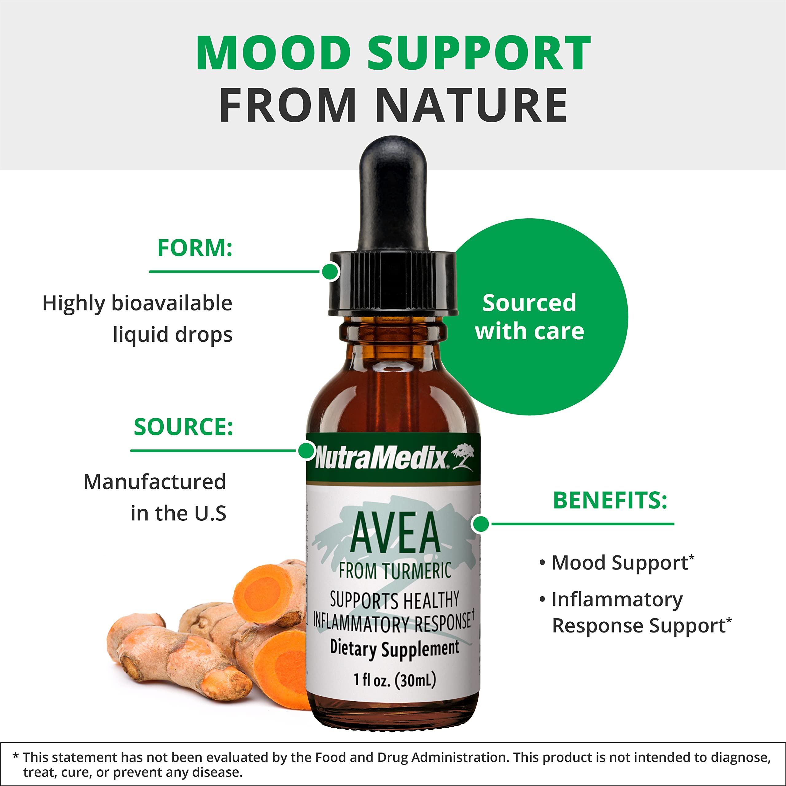 NutraMedix Avea Turmeric drops being measured for daily dose