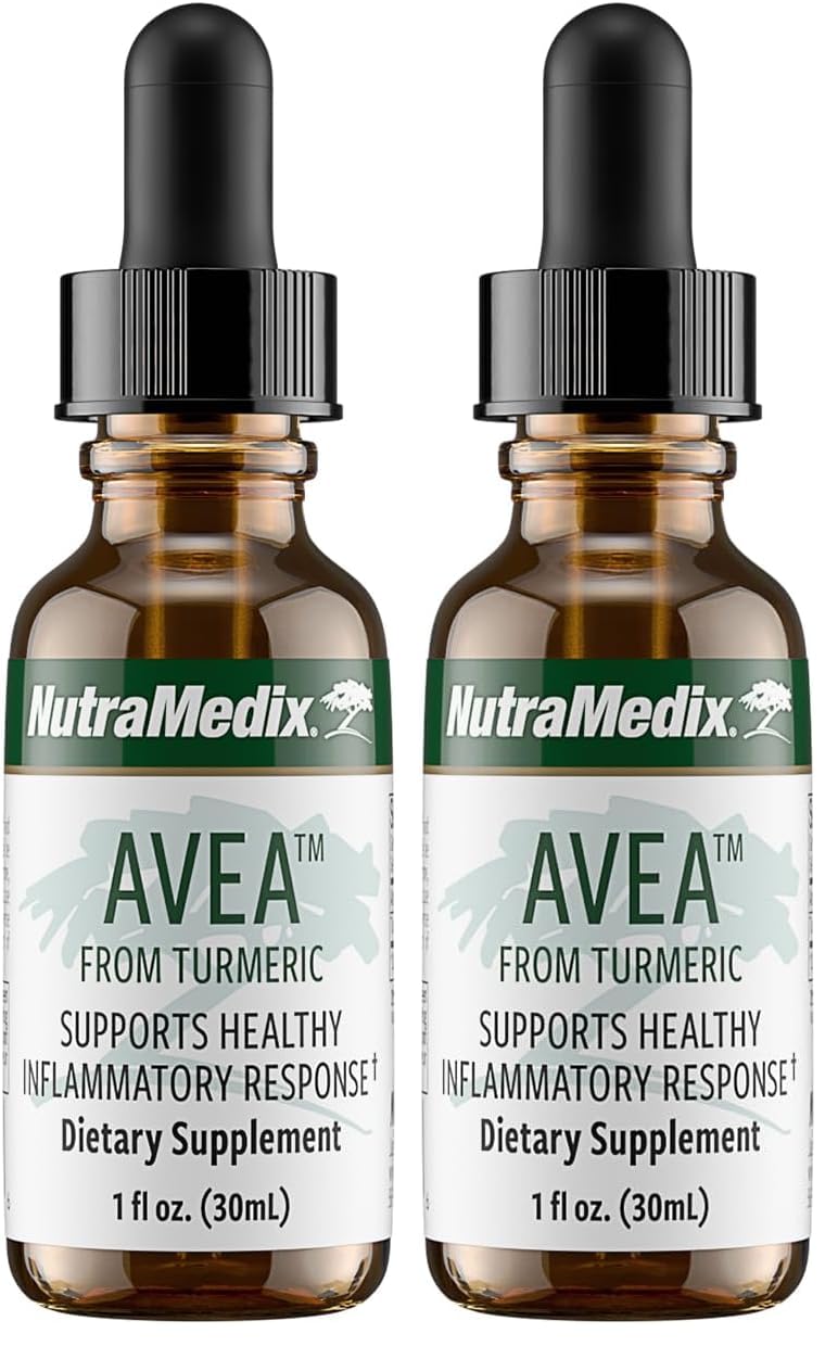 NutraMedix Avea turmeric extract bottle for easy daily stress support.