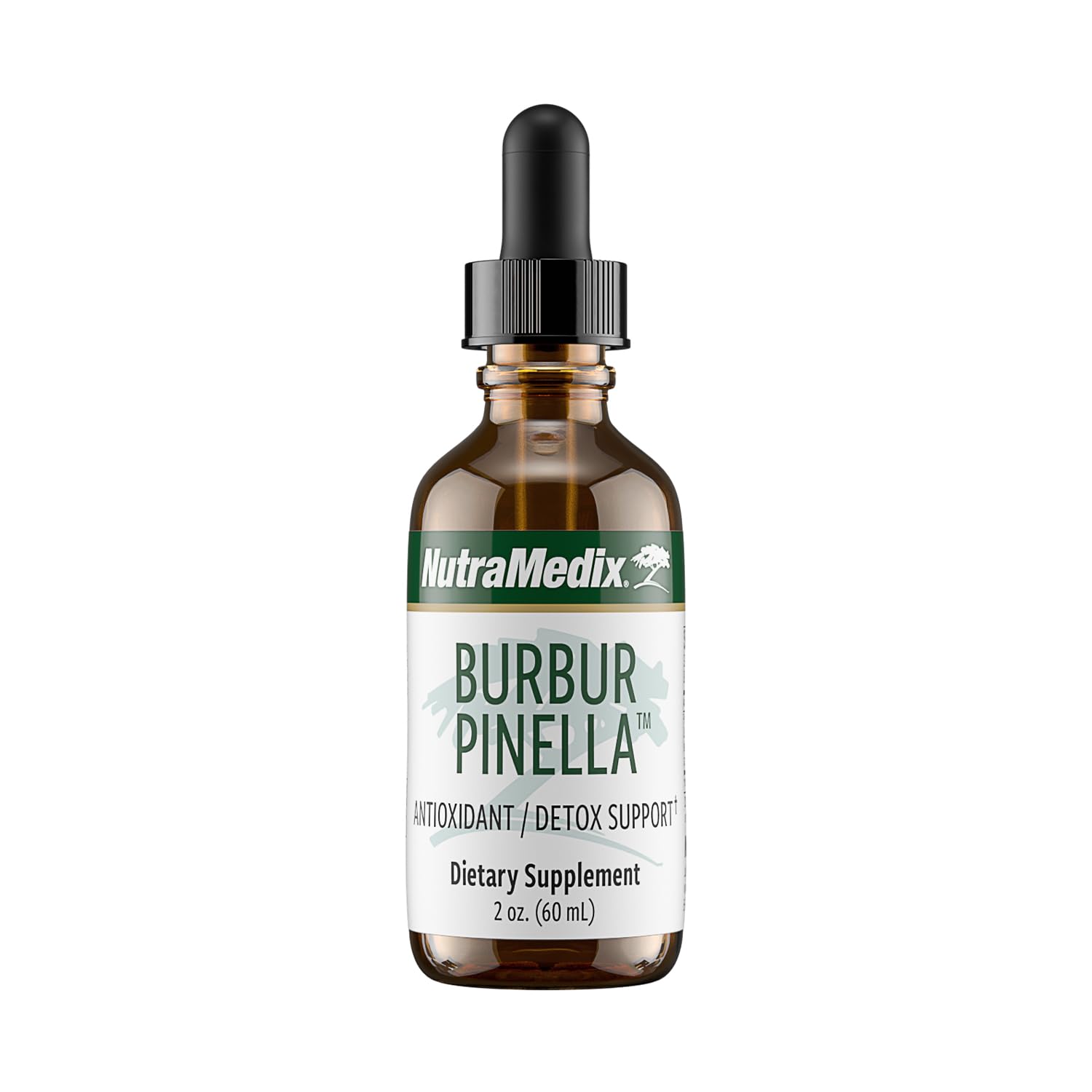 NutraMedix Burbur-Pinella bottle pour shows easy dosing for daily brain support.