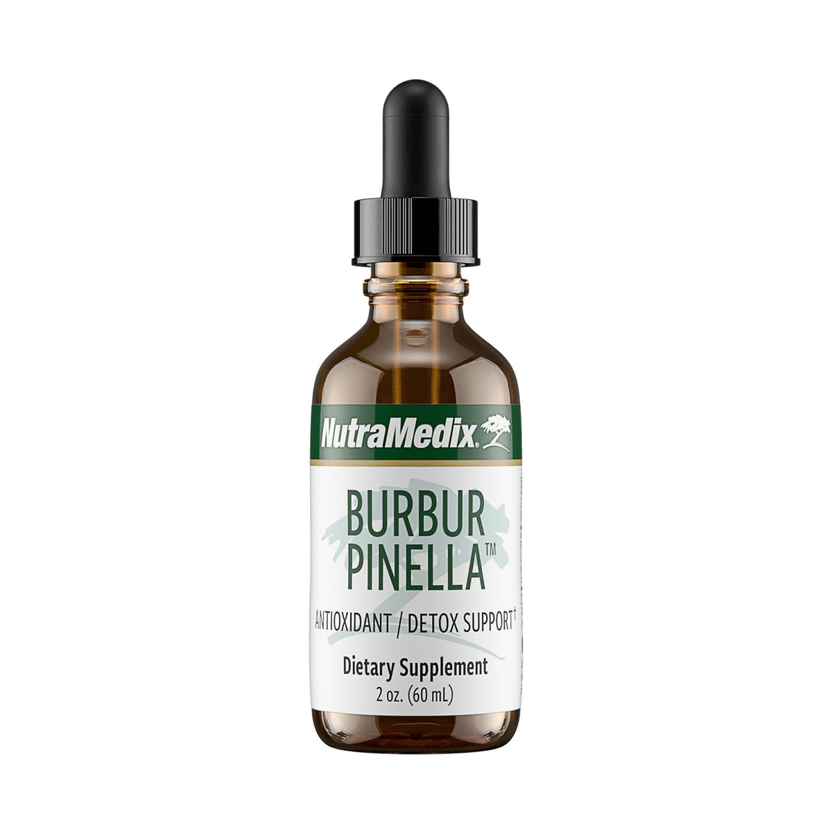 NutraMedix Burbur-Pinella bottle pour shows easy dosing for daily brain support.