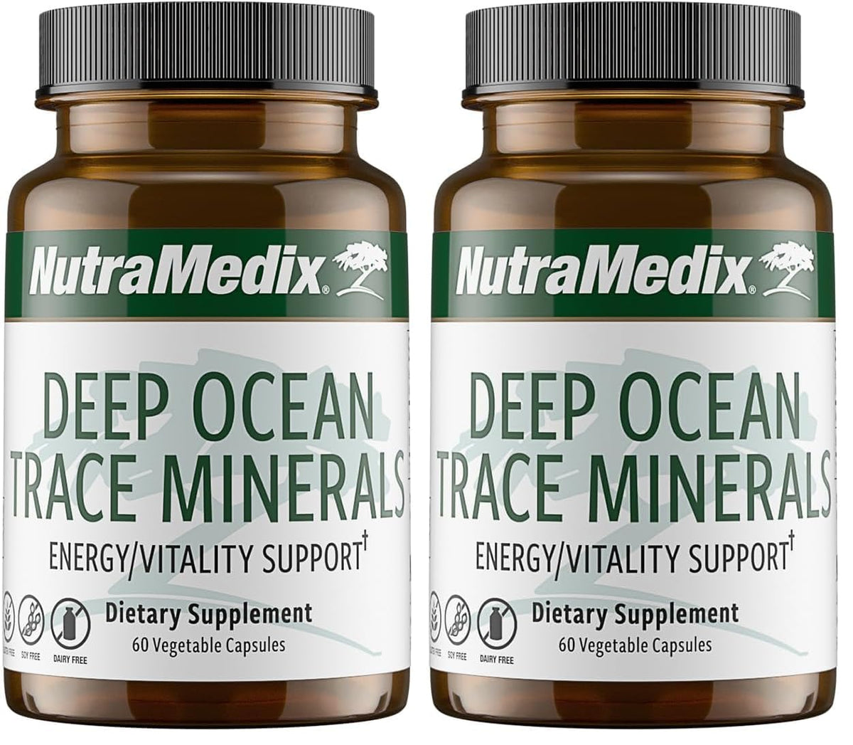 NutraMedix Deep Ocean Trace Minerals bottle shown for electrolyte support and daily energy potential