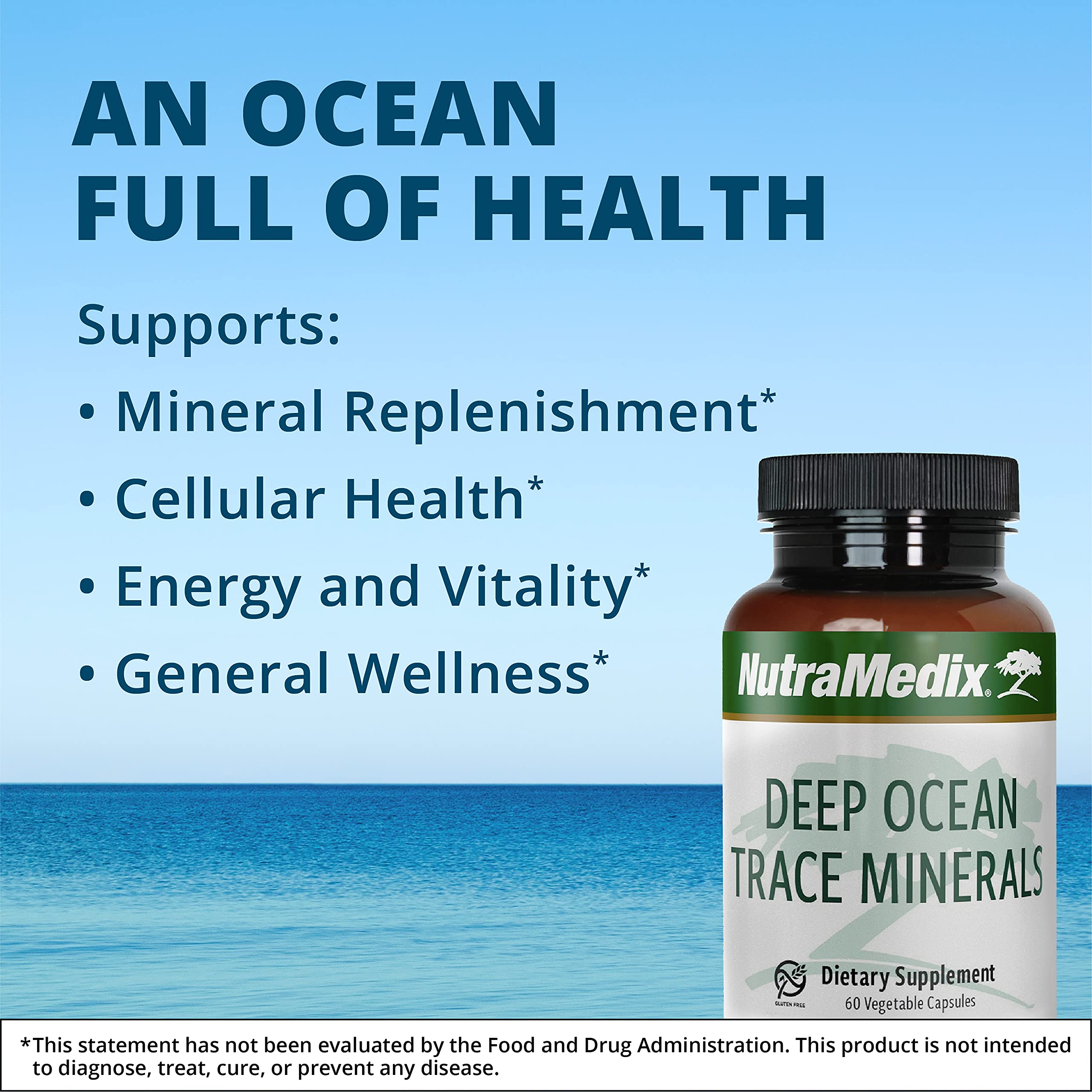 NutraMedix Deep Ocean Trace Minerals capsules stacked for easy supplementation