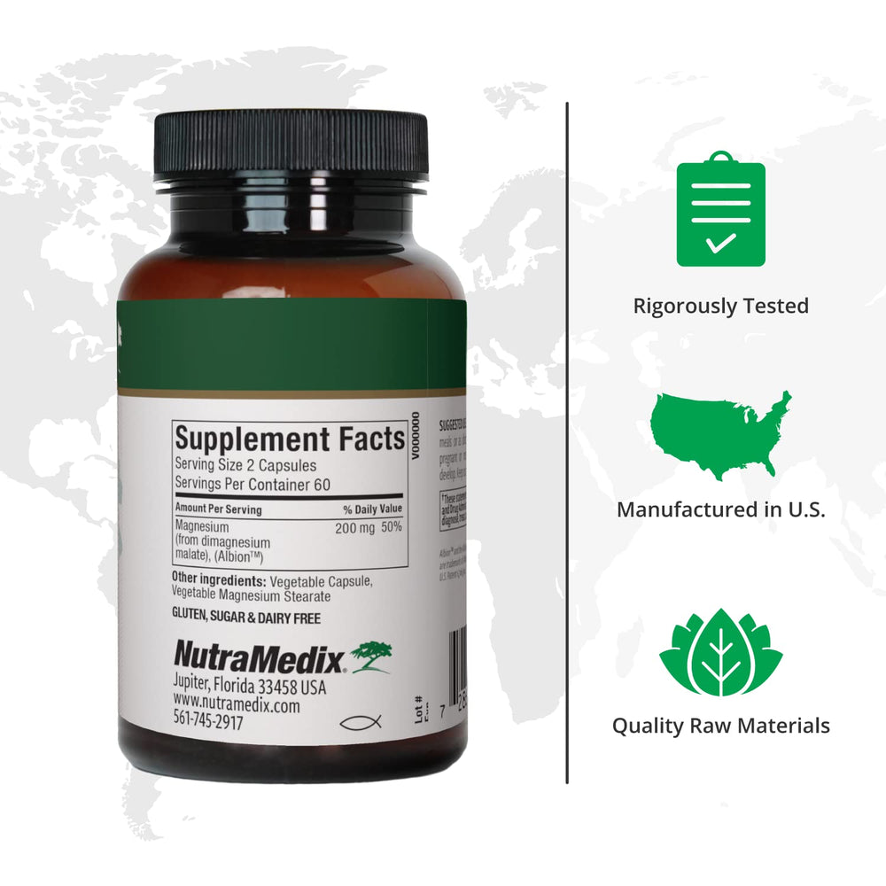 NutraMedix Magnesium Malate bottle promotes joint health and mobility.