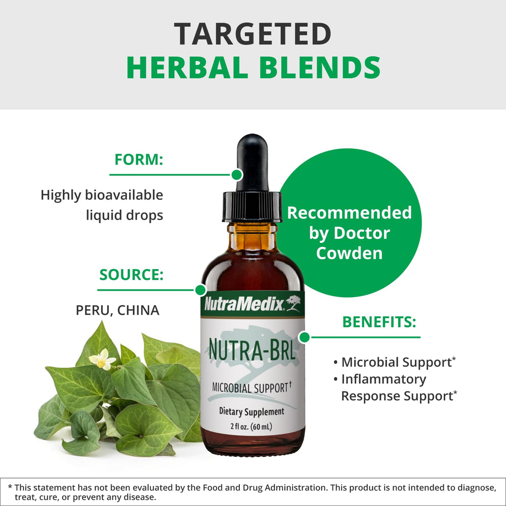 Nutra BRL ingredient blend close-up mentions Samento and Banderol in the herbal formula.