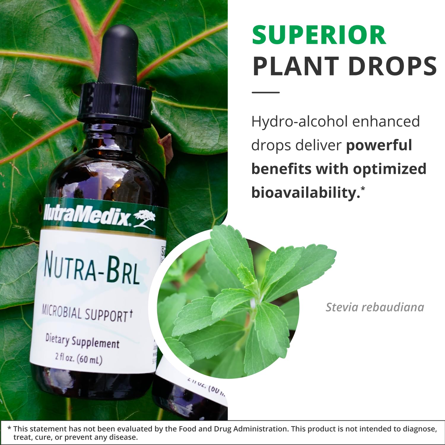 Nutra BRL label close-up showing branding and supplement details.