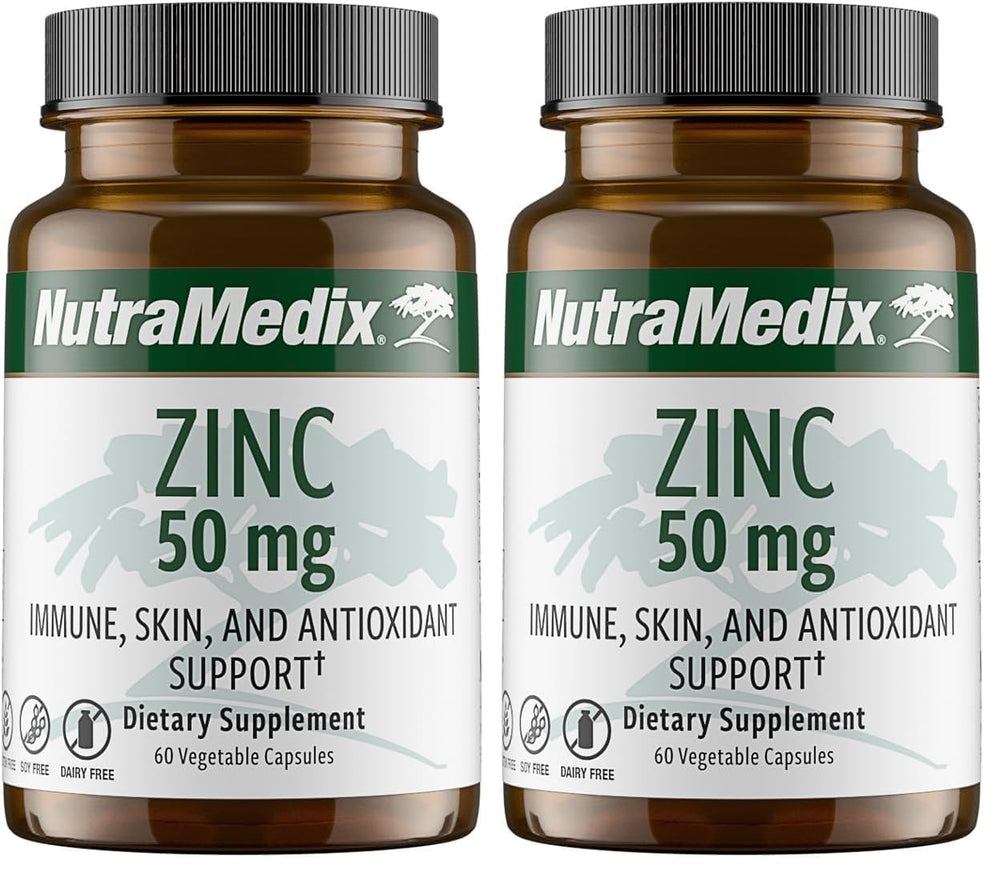 NutraMedix Zinc 50mg bottle front view indicating daily immune support