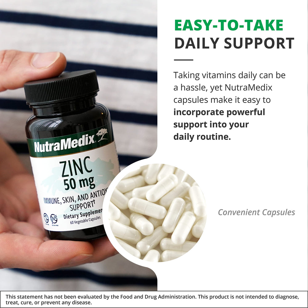 NutraMedix Zinc 50mg pack of two on a bright surface