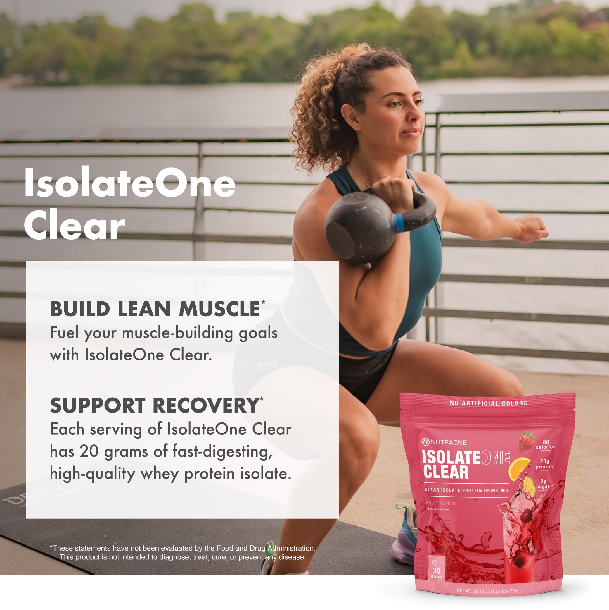 NutraOne Clear Whey ingredients panel close-up with GMP emphasis