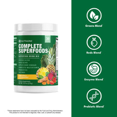 NutraOne Complete Superfoods probiotic blend promotes gut-friendly daily routines.
