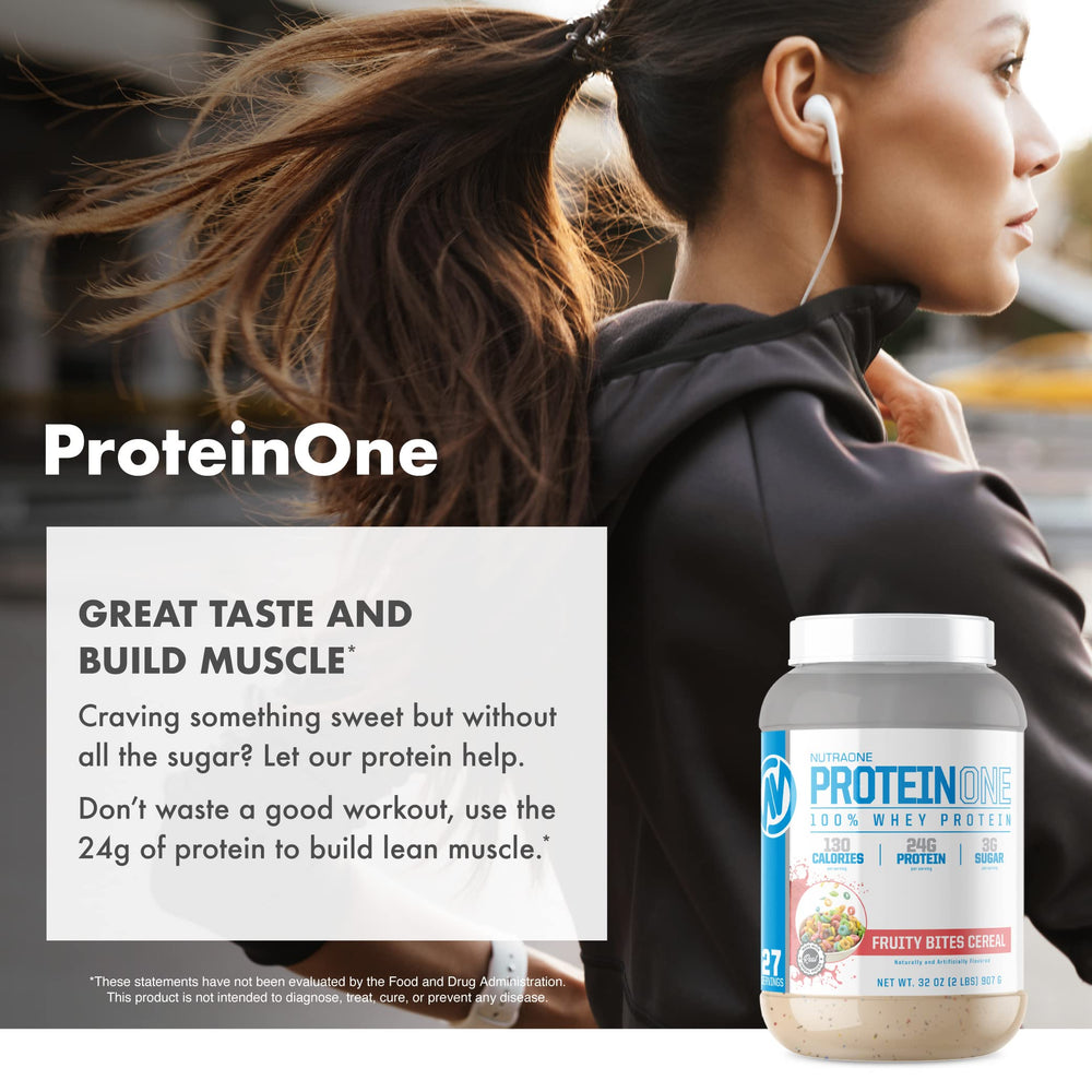 NutraOne ProteinOne shake being blended in a mixer for smooth texture.