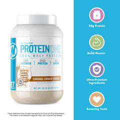 NutraOne ProteinOne strawberry-milkshake poured into a glass, showcasing creamy shake texture.
