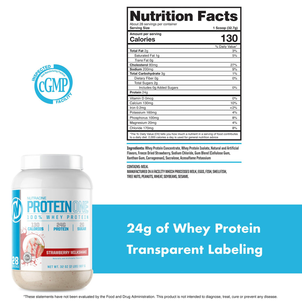 NutraOne ProteinOne shake in a shaker bottle, ready for a quick protein boost.