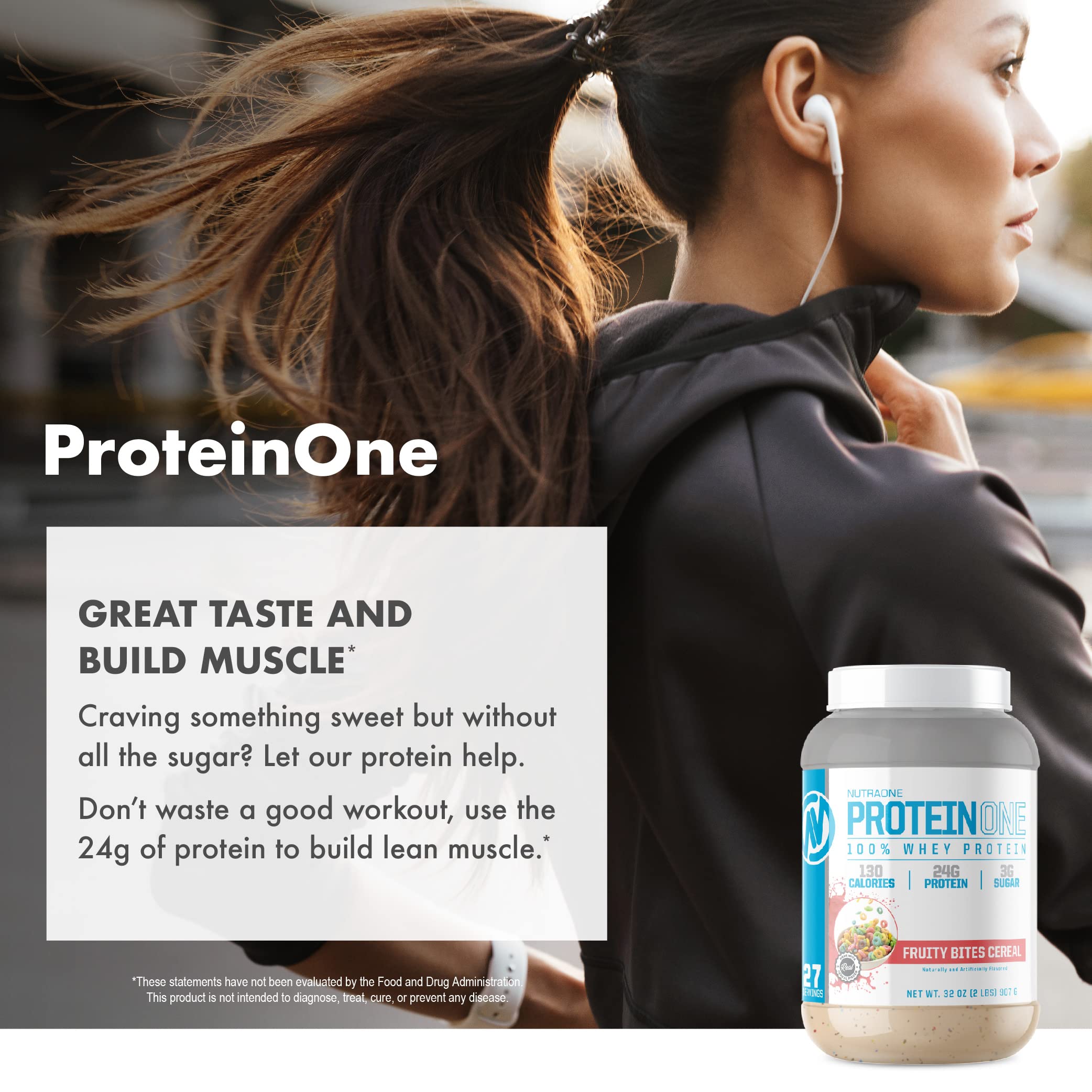 NutraOne ProteinOne shake in glass for quick post-exercise energy.