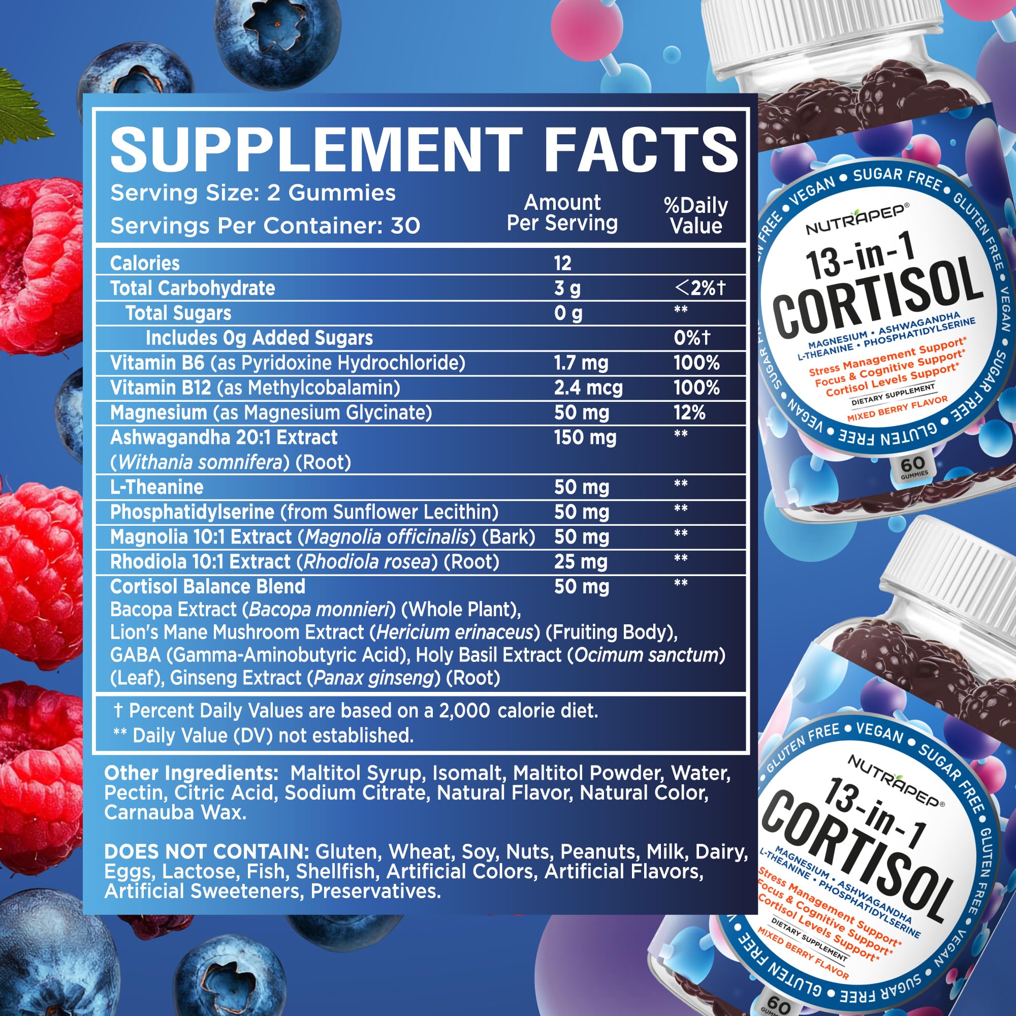 NutraPep Cortisol Gummies on desk depicts daily use for focus and calm