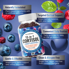 NutraPep Cortisol Gummies serving image explains dosage for easy daily routine