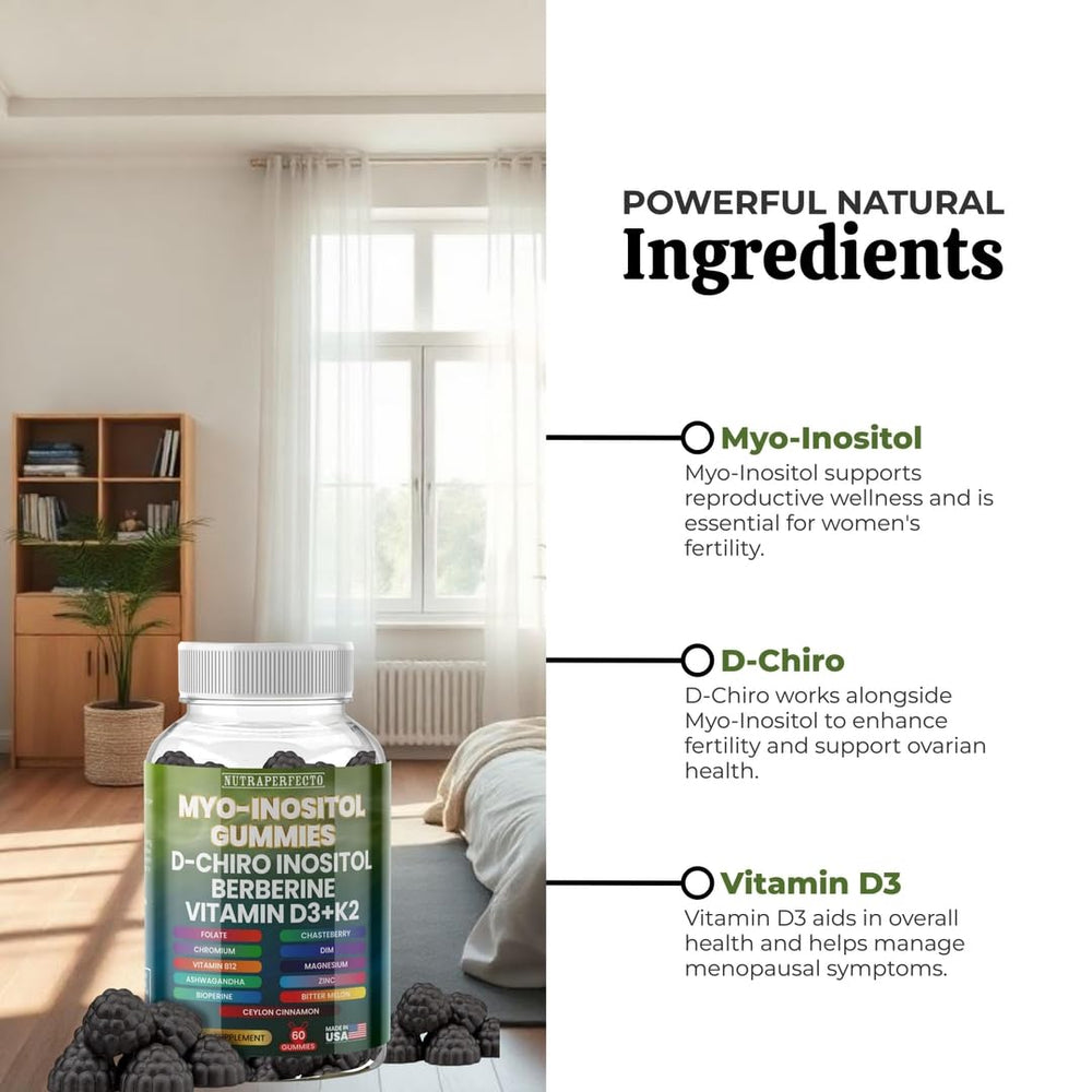NutraPerfecto Bone health gummies pack shot featuring D3 and K2