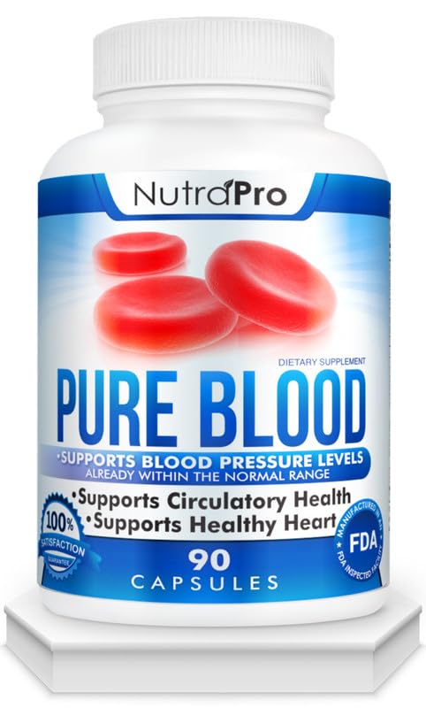 NutraPro Pure Blood bottle pour shows easy daily use for heart support.
