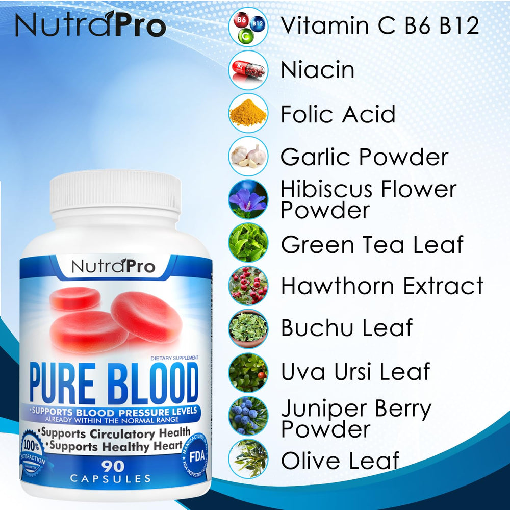NutraPro Pure Blood glass of water ready to accompany your daily supplement ritual.