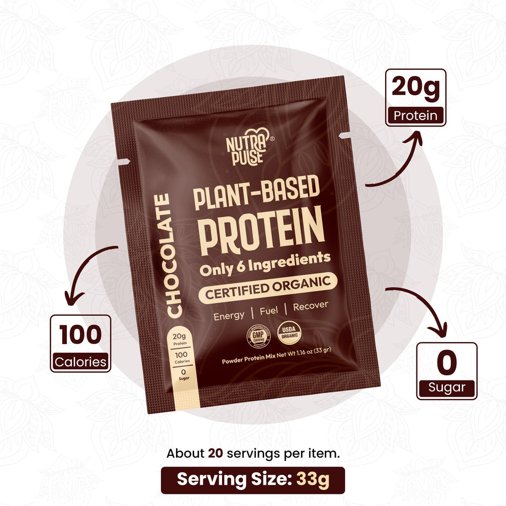 NutraPulse ingredients list featuring pea and rice protein sources