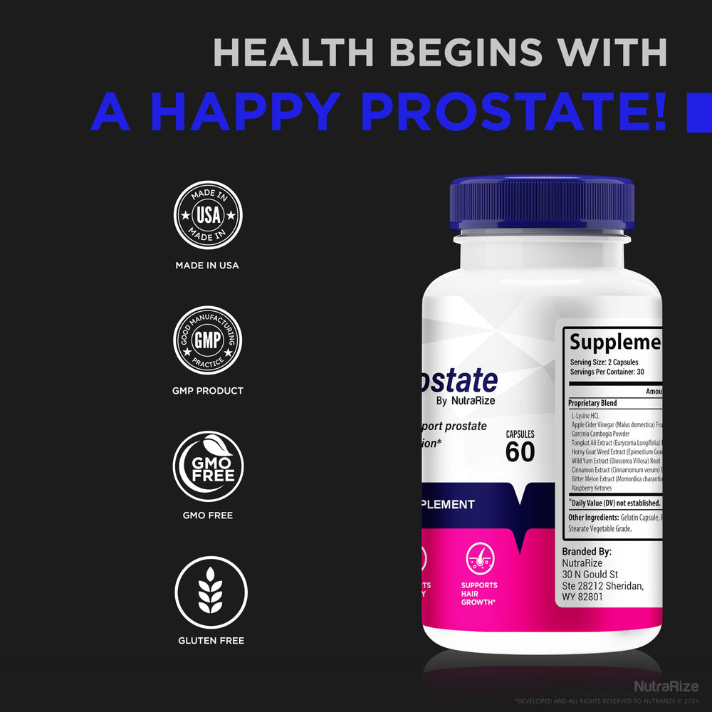 NutraRize EZ Prostate capsules in hand for daily support