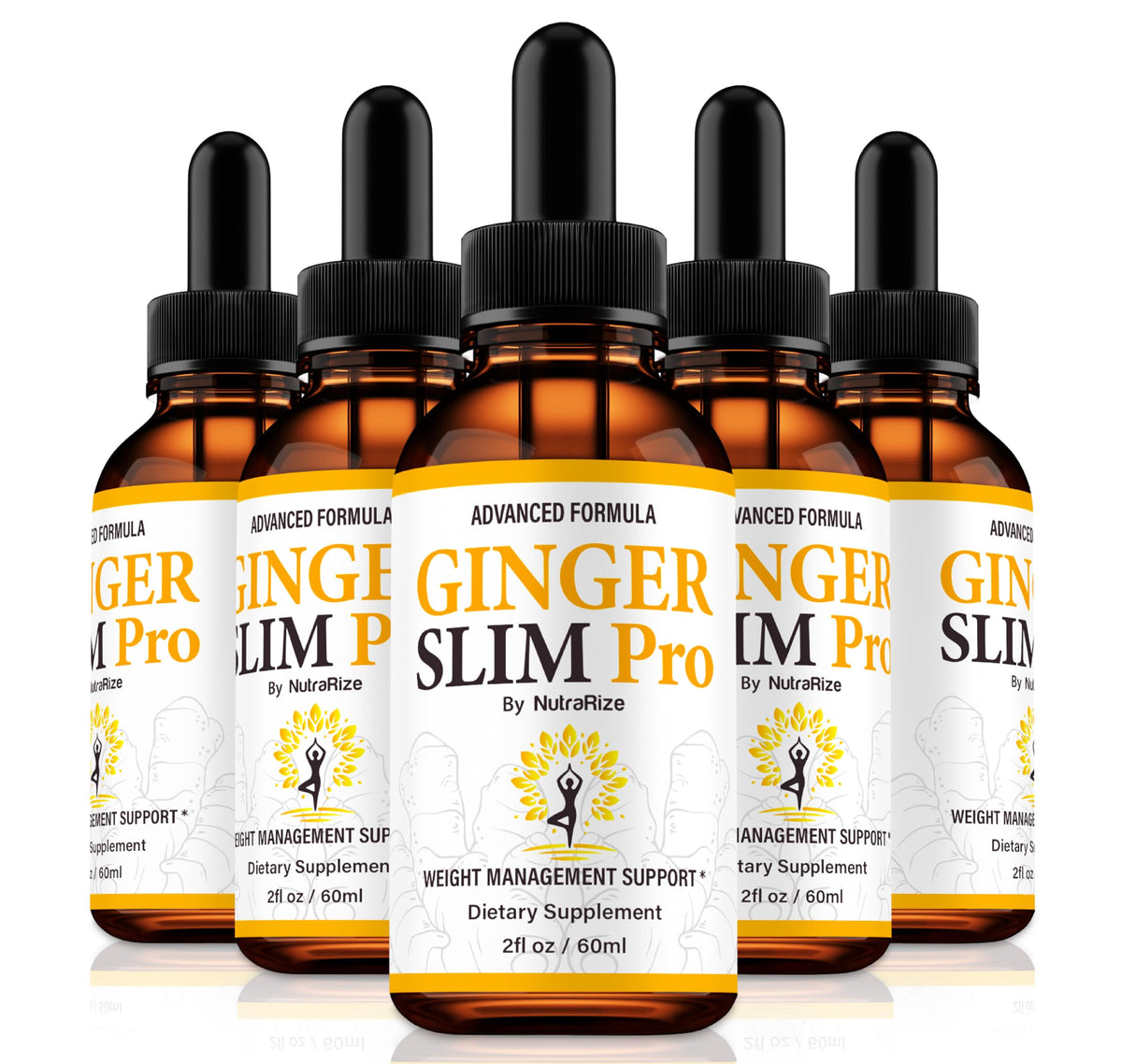 NutraRize Ginger Slim Pro Drops bottle for all-natural daily use.