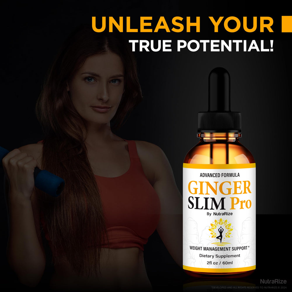 NutraRize Ginger Slim Pro Drops dropper ready for precise servings.