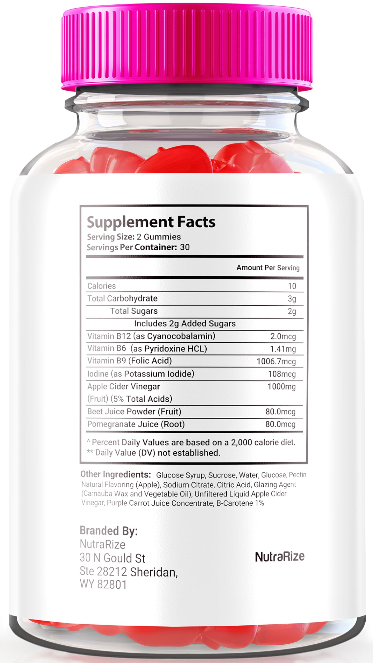 NutraRize Noura Keto ACV Gummies bottle opened for quick, tasty keto snack
