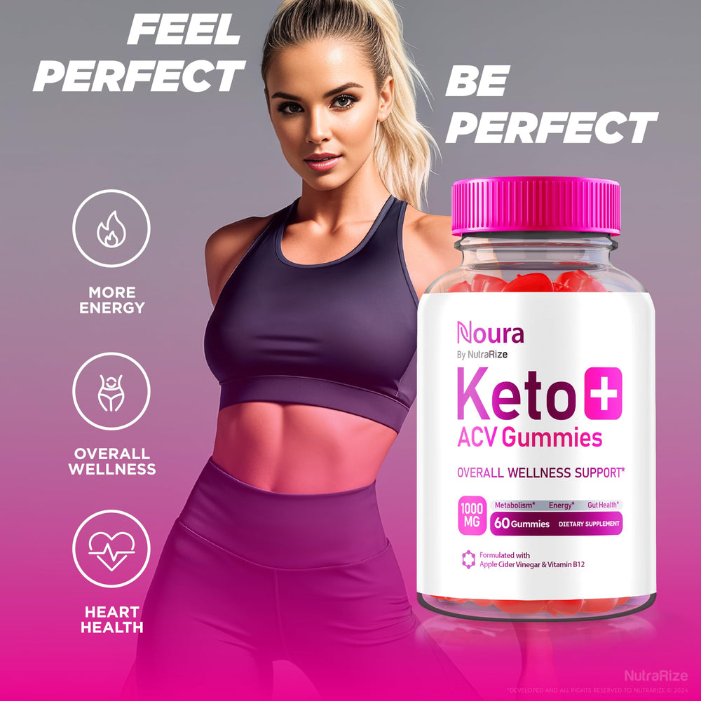 NutraRize Noura Keto ACV Gummies pack-2 label shows nutrition facts