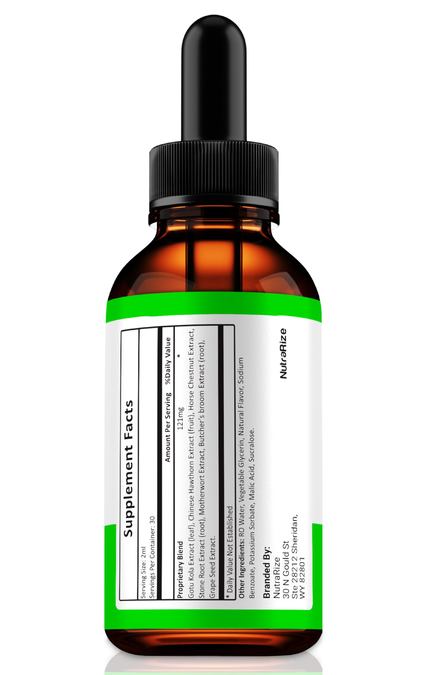 NutraRize Power Drops bottle closeup highlighting clear liquid formula for fast absorption