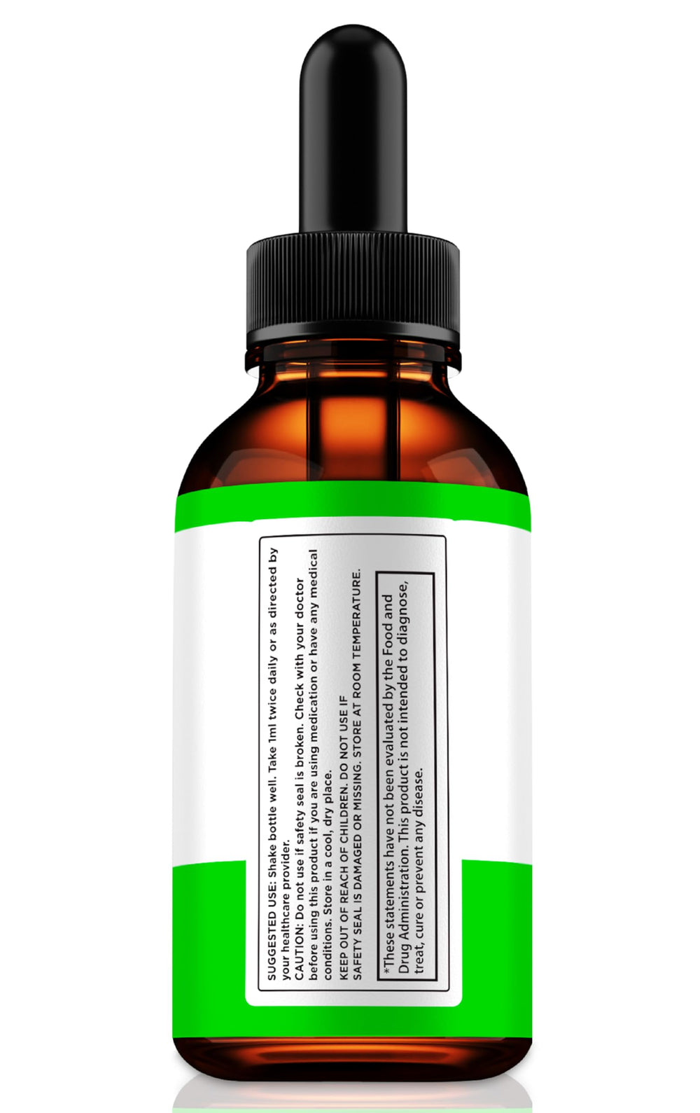 NutraRize Power Drops label detail highlights natural ingredients for clean energy