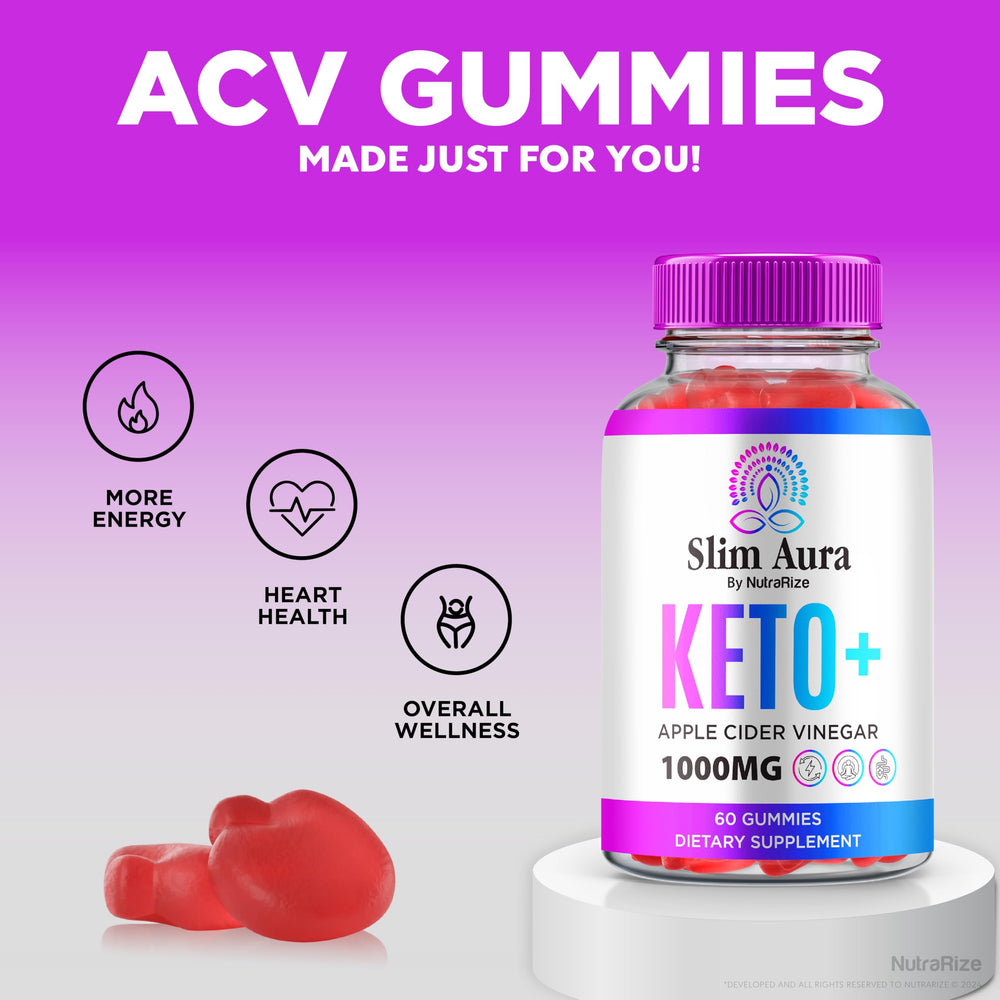 NutraRize Slim Aura Keto ACV Gummies ingredients panel for transparency.