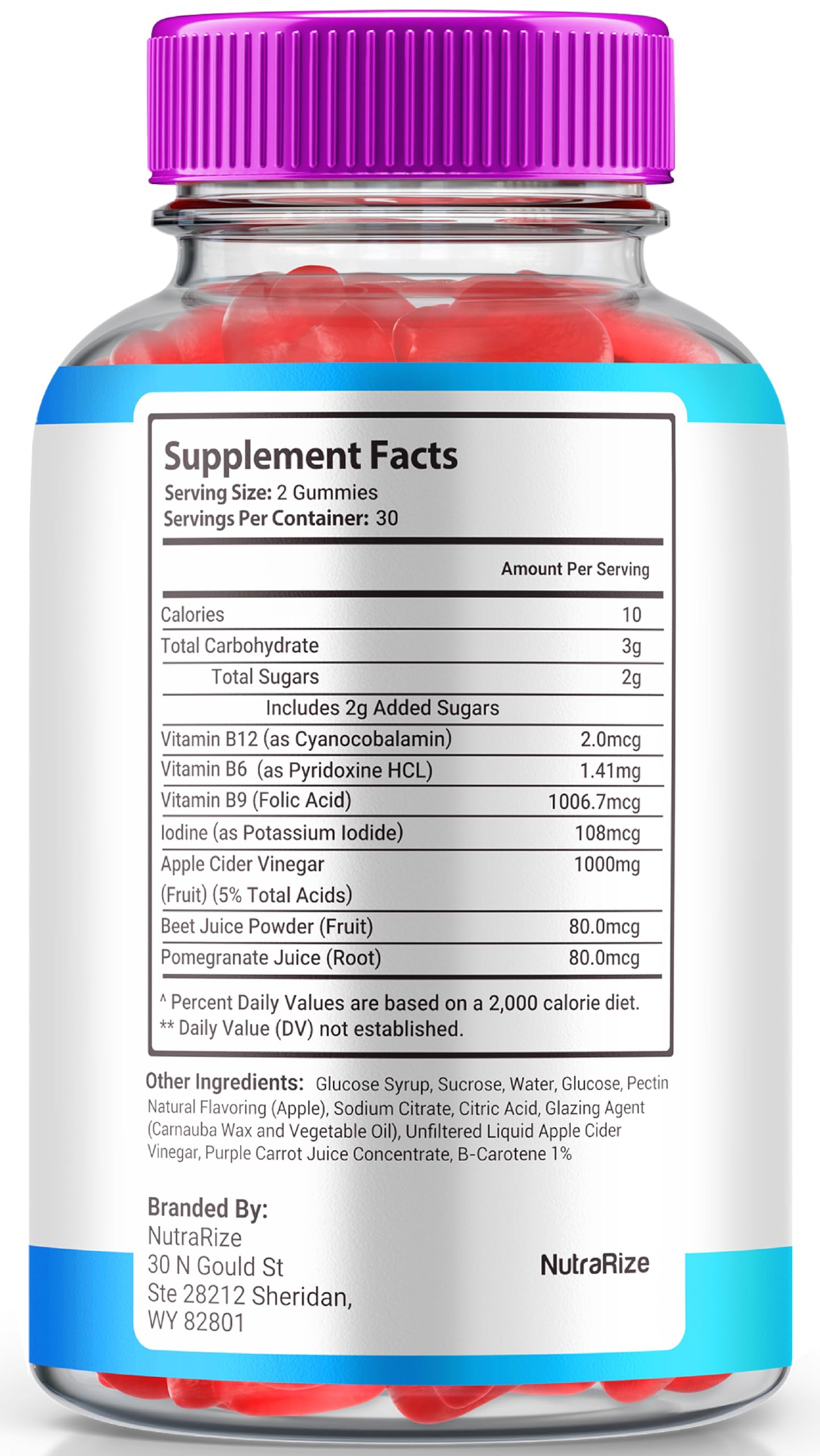 NutraRize Slim Aura Keto ACV Gummies two-pack packaging for value and consistency.