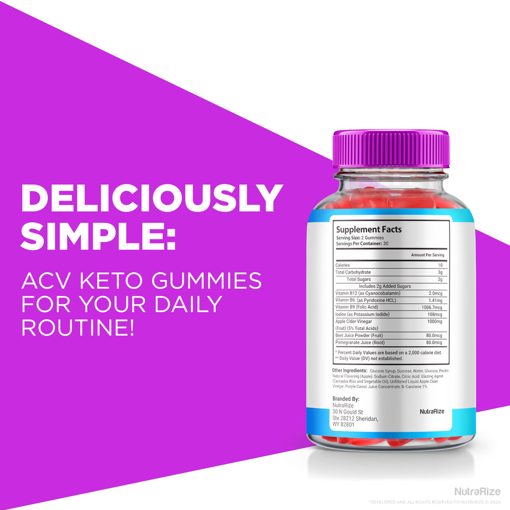 NutraRize Slim Aura Keto ACV Gummies serving suggestion for daily use.