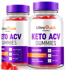 NutraRize Ultra Quick Keto ACV Gummies two-pack hero for on-the-go routines.