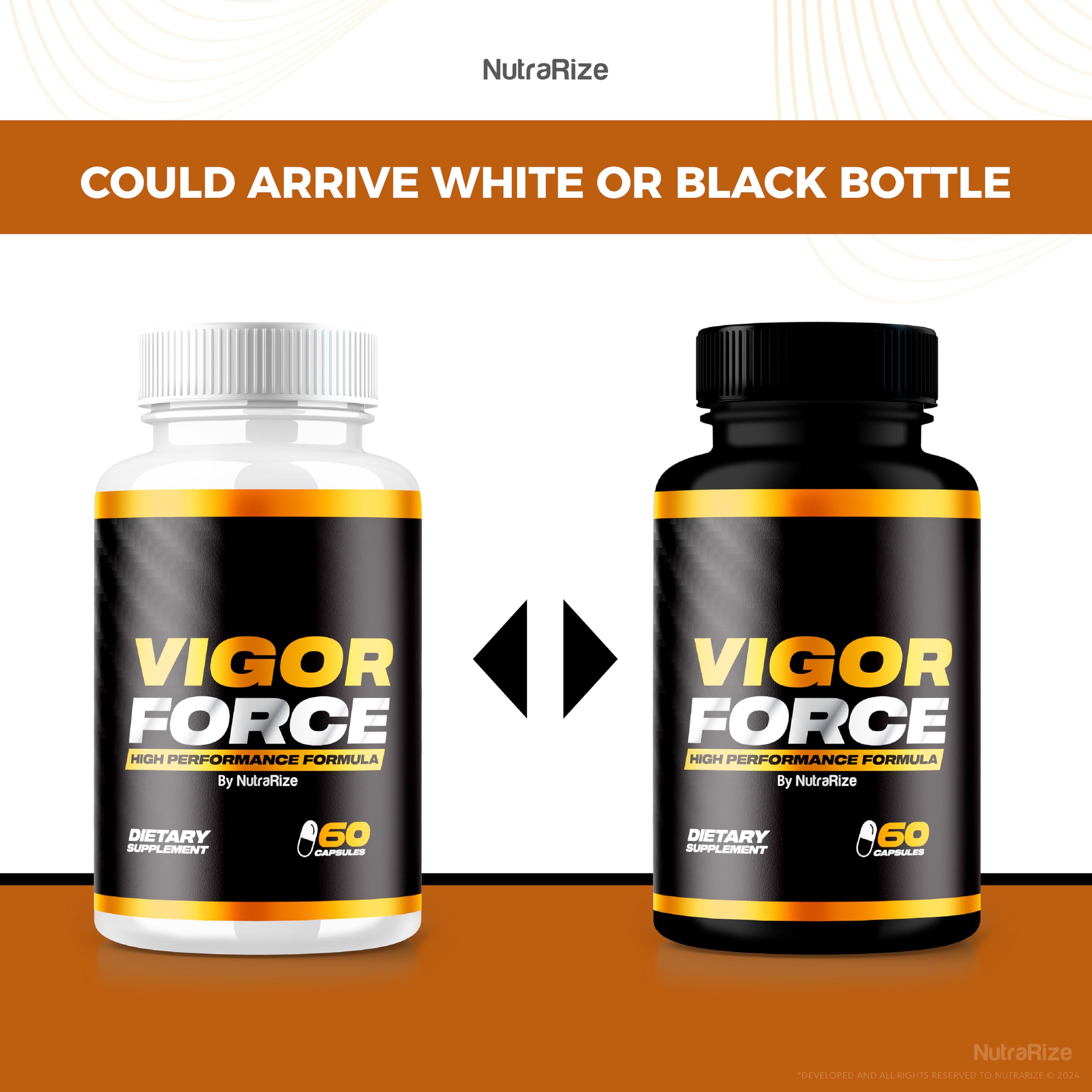 NutraRize Vigor Force label detail emphasizes transparent blend and serving size