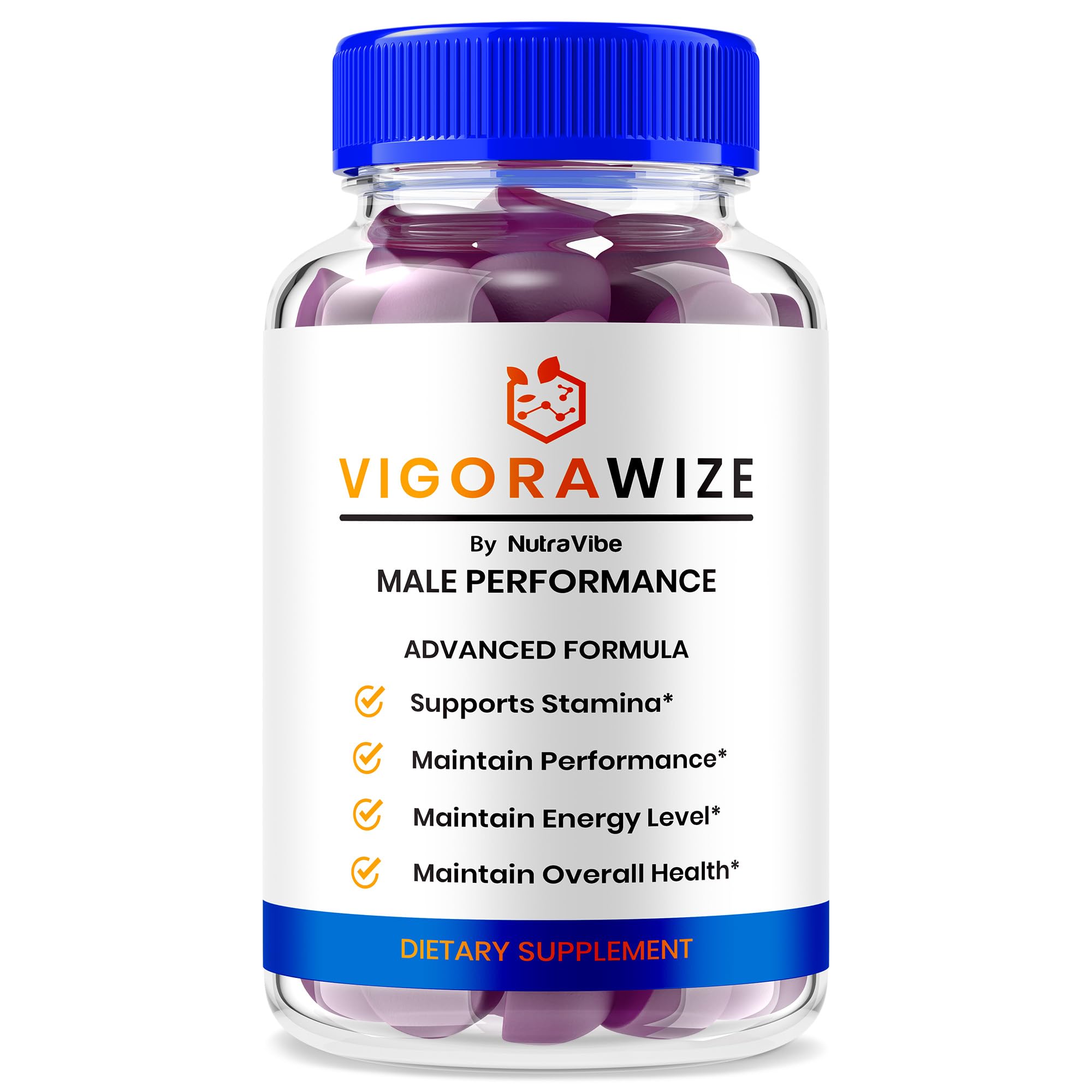 NutraRize Vigorawize bottle showing natural energy support for daily activity.