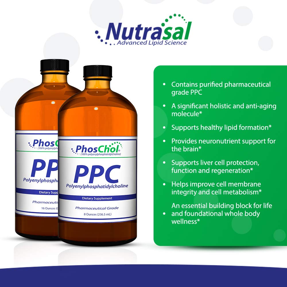 Detail shot of Nutrasal PhosChol label highlighting 3 g per serving.