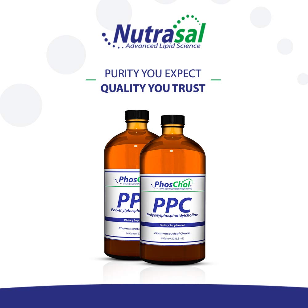 Nutrasal PhosChol bottle shown for consistent daily use.