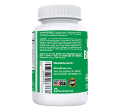 NutraScout capsules close-up highlighting non-GMO formula and easy swallow for daily detox support.