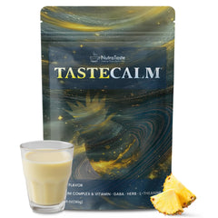 Nutrastaste Calm Magnesium bottle pour for a soothing evening ritual.