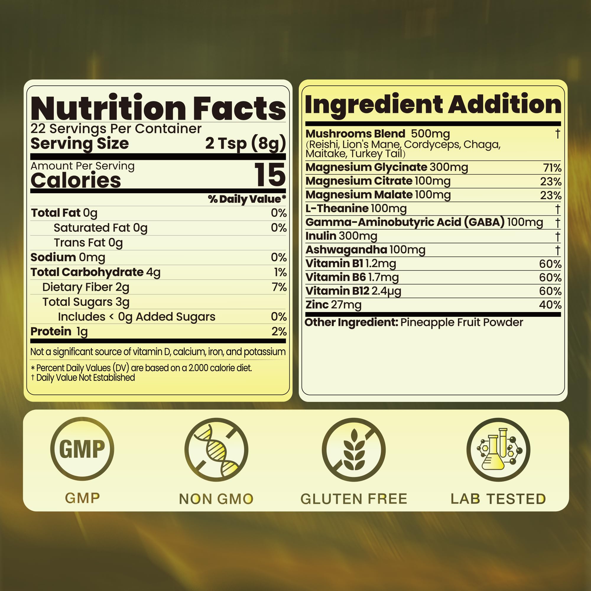 Nutrastaste pineapple flavor dissolves easily in water for a refreshing sip.
