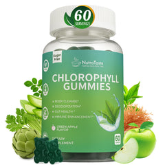 NUTRATASTE Chlorophyll Gummies bottle for convenient daily immune and digestion support.