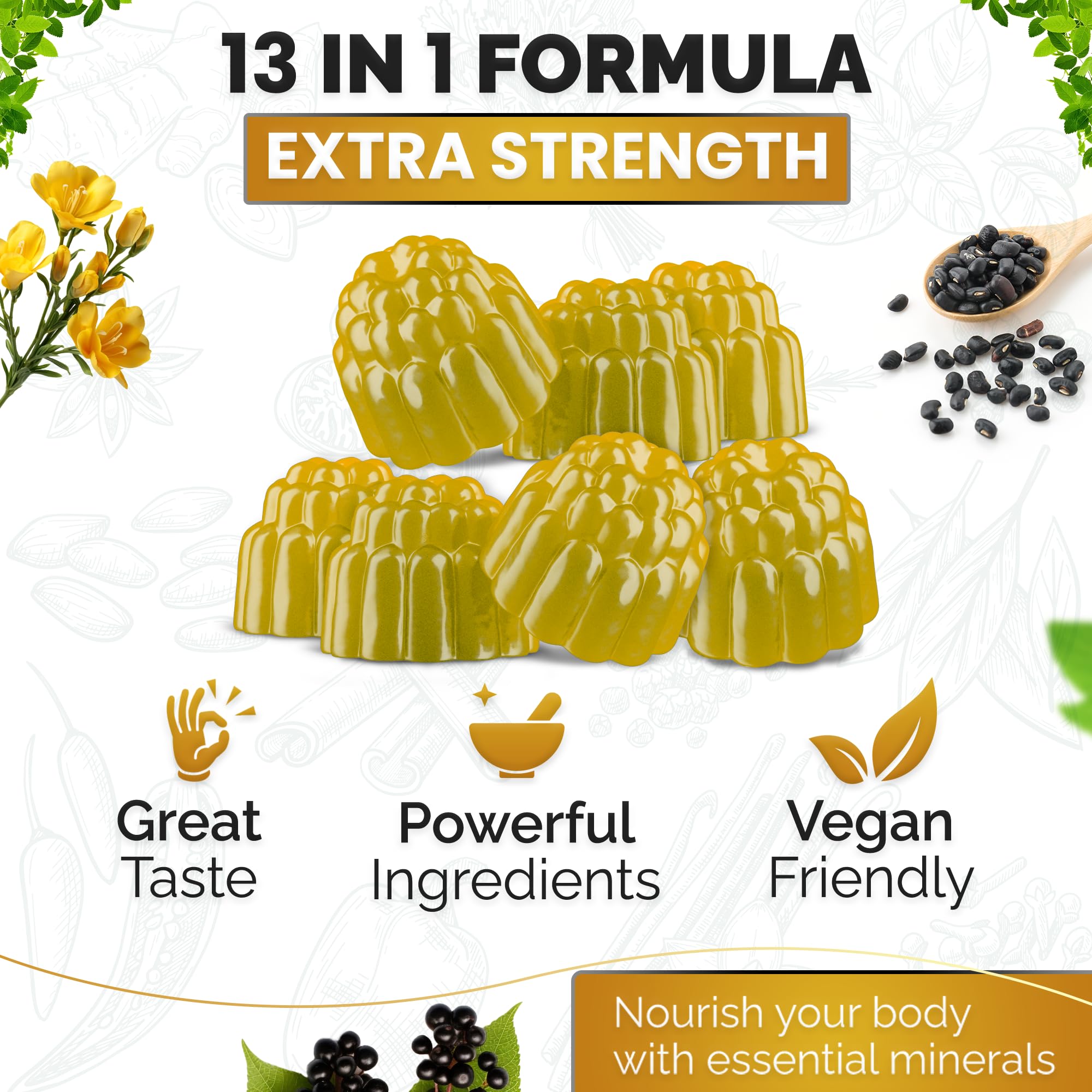 Nutravia Sea Moss Gummies serving-size view shows easy daily dose.